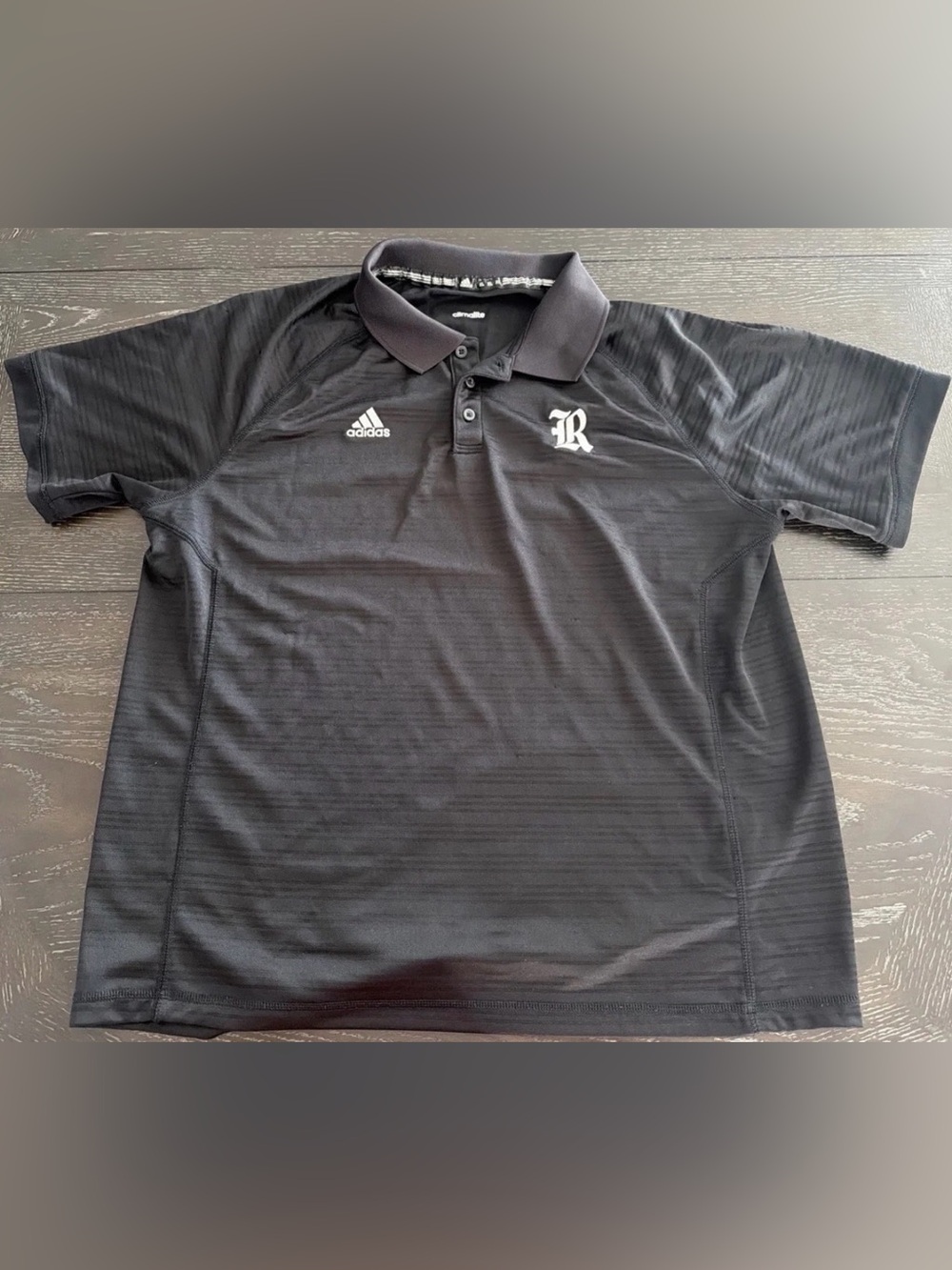 adidas Rice University Men’s Black Polo with White Logos